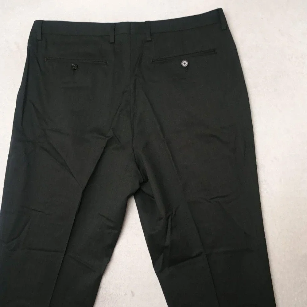 Banana Republic Pants Mens 35x26 Black Slim Marzotto Super 120s Wool Dress Slack